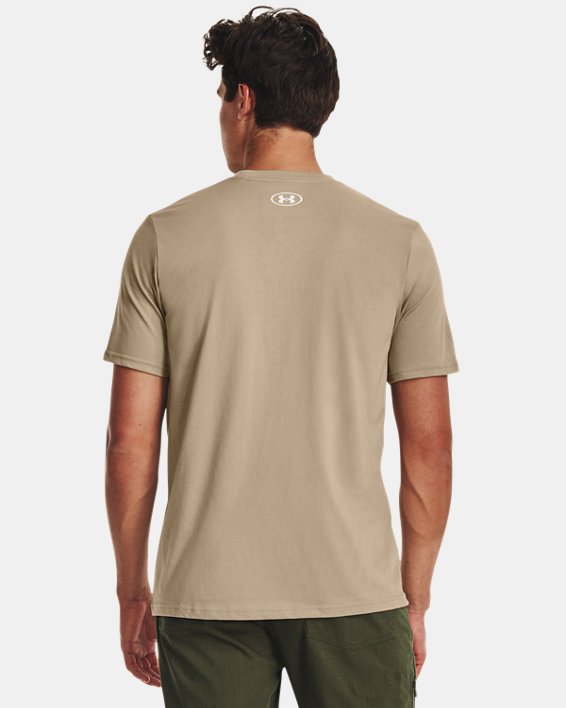 Men's UA Stacked Logo Fill T-Shirt in Brown image number 1